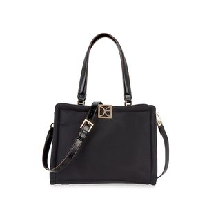 Bolsa Satchel Grande Textil Color Negro