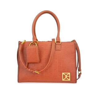 Bolso Satchel Grande Con Monedero Color Camel