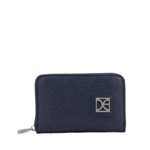 Cartera Mediana Cierre Sencillo Color Azul Marino