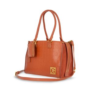 Bolsa Satchel Grande Con Monedero Color Tan