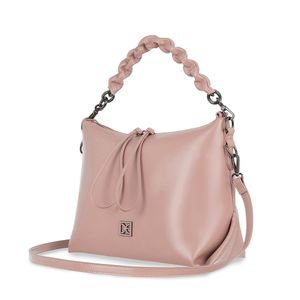 Bolsa Satchel Mediana Con Pouch Color Nude
