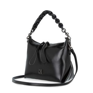Bolsa Satchel Mediana Con Pouch Color Negro