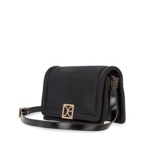 Bolsa Crossbody Mediana Textil Color Negro