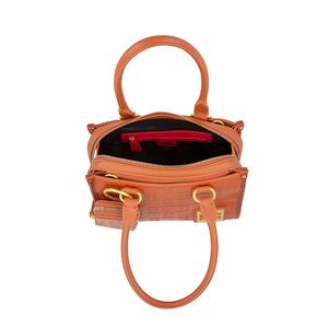 Bolso Satchel Chico Con Monedero Color Camel