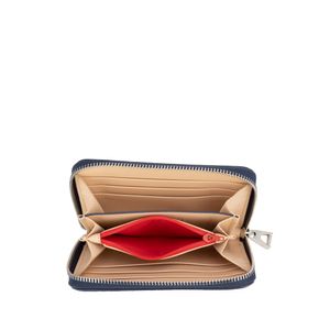 Cartera Mediana Cierre Sencillo Color Azul Marino