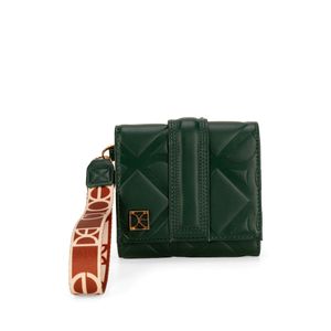 Cartera Flap Chica con Maneral color Petróleo