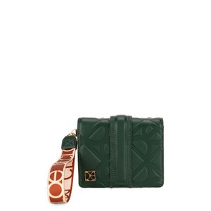 Cartera Flap Mediana con Maneral color Petróleo