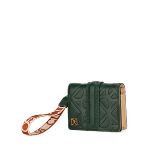 Cartera Flap Mediana con Maneral color Petróleo