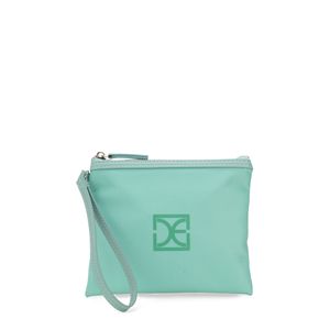 Cosmetiquera Cierre Sencillo Mediana Con Maneral Color Verde Menta