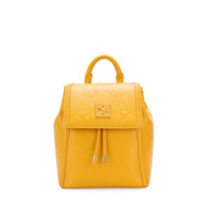 Mochila Chica Monograma Troquelado Color Ocre