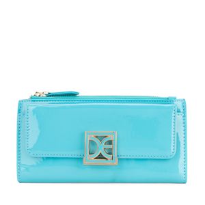 Cartera Flap Grande Charol Color Azul