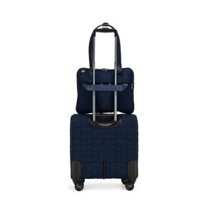 Set De Viaje Maleta De Cabina 20 Plg Más Bolsa Porta Laptop Color Azul Marino
