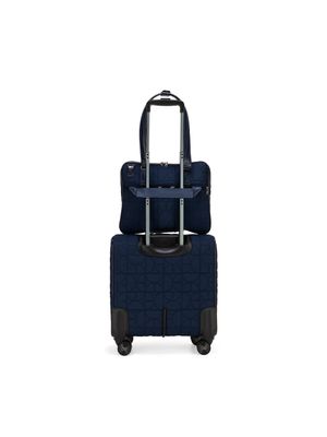 Set De Viaje Maleta De Cabina 20 Plg Más Bolsa Porta Laptop Color Azul Marino