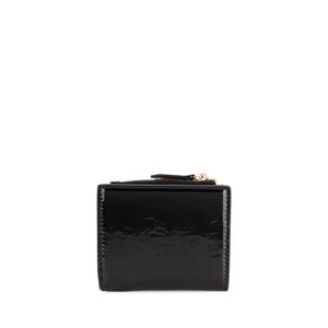 Cartera Flap Chica Charol Color Negro