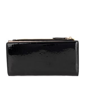 Cartera Flap Grande Charol Color Negro