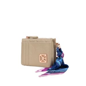 Cartera Chica Con Mascada Color Beige