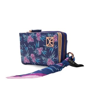 Cartera Mediana Con Mascada Multicolor