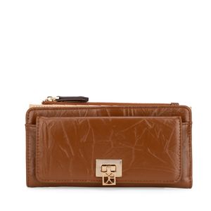 Cartera Flap Grande Color Café