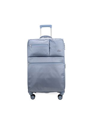 Maleta Mediana 24 Plg Para Documentar Textil Expandible  Color Azul
