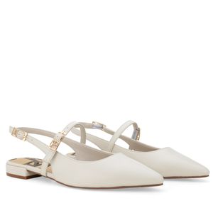 Sandalia Puntal Destalonada Color Beige