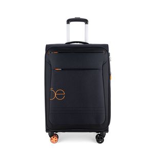 Maleta Vertical Mediana 24 Plg Para Documentar Textil Color Negro
