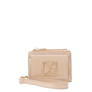 Cartera Flap Chica Con Maneral Color Beige