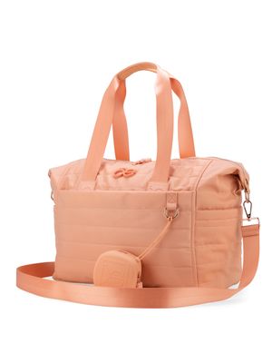 Pañalera Duffle Bag Grande Textil Color Coral