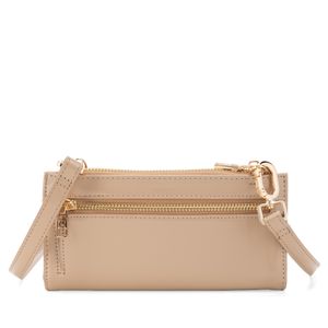 Cartera Flap Grande Doble Función Color Beige