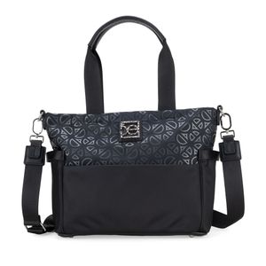 Bolsa Tote Grande Textil Color Negro