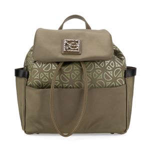 Mochila Grande Textil Con Jareta Color Verde