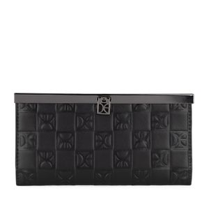 Cartera Flap Grande Monograma Troquelado Color Negro