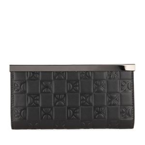Cartera Flap Grande Monograma Troquelado Color Negro