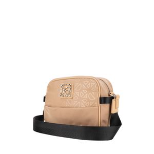 Bolsa Crossbody Chica Textil Color Camel