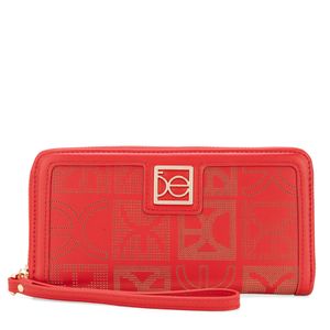 Cartera Cierre Sencillo Grande Color Rojo