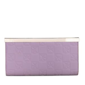 Cartera Flap Grande Monograma Troquelado Color Lila
