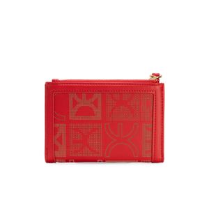 Cartera Flap Mediana Con Maneral Color Rojo