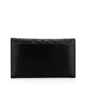 Cartera Flap Grande Con Maneral Acrílico Color Negro