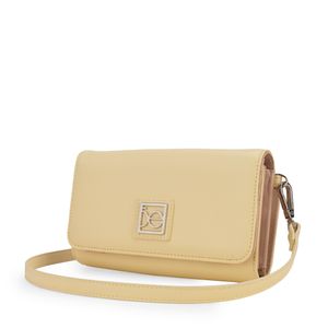 Cartera Grande Doble Función Color Amarillo