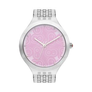 Reloj Análogo Para Dama Con Correa De Acero Inoxidable Y Elemental En Carátula Color Plata