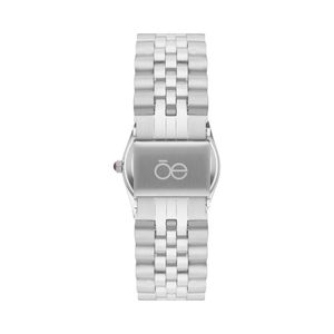 Reloj Análogo Para Dama Con Correa De Acero Inoxidable Con Trama De Elemental En Carátula Color Plata