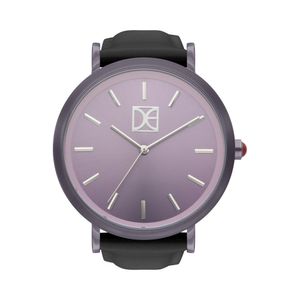Reloj Análogo Para Dama Con Correa De Charol Con Degradado Color Negro