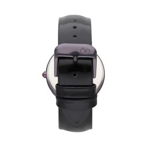 Reloj Análogo Para Dama Con Correa De Charol Con Degradado Color Negro