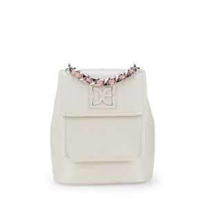 Mochila Mediana Maneral Cadena Color Blanco