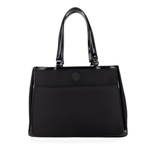 Bolsa Satchel Grande Textil Color Negro