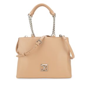 Bolsa Satchel Atemporal Color Camel