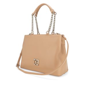 Bolsa Satchel Atemporal Color Camel
