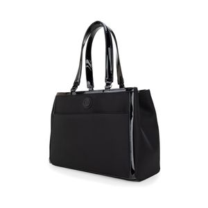 Bolsa Satchel Grande Textil Color Negro