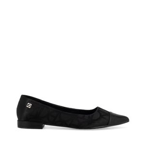 Zapatilla Flat Diseño Puntal Color Negro