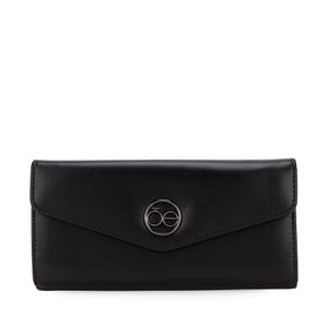 Cartera Flap Grande Diseño Sobre Color Negro
