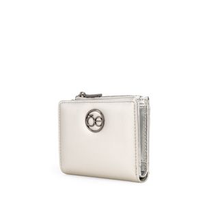 Tarjetero Chico Flap Color Plata